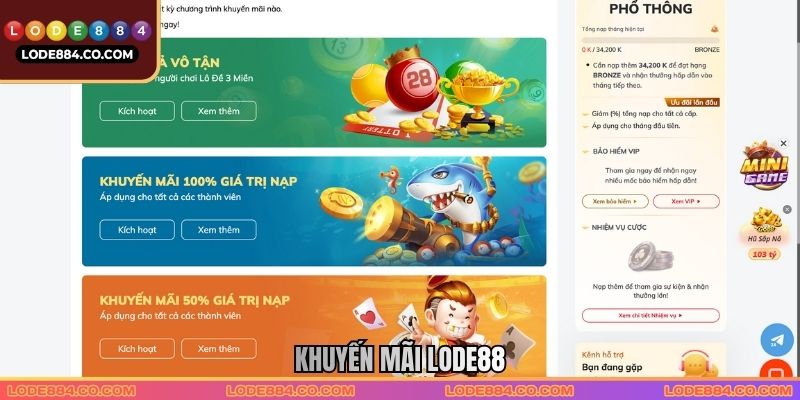 Khuyến mãi Lode88
